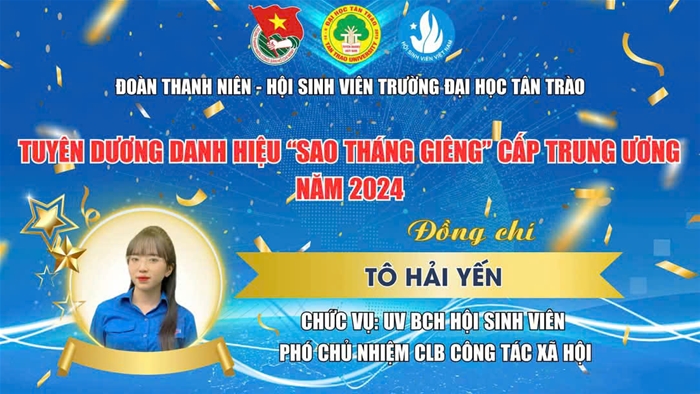 Sinh viên Trường Đại học Tân Trào đạt danh hiệu Sao Tháng Giêng cấp Trung ương