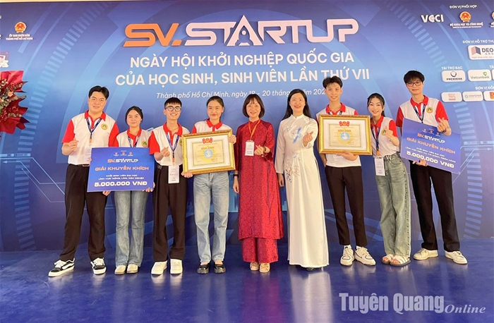 Trường Đại học Tân Trào đoạt 2 giải tại Ngày hội khởi nghiệp quốc gia