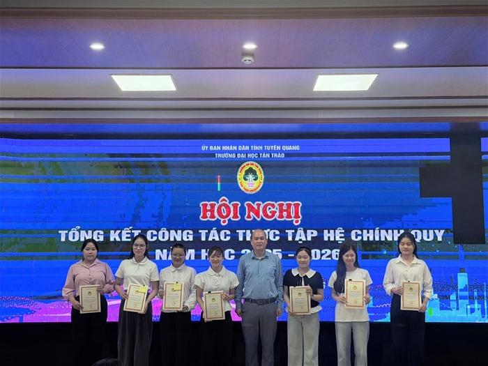 Trường Đại học Tân Trào tổ chức Hội nghị tổng kết công tác thực tập hệ chính quy năm học 2025 – 2026