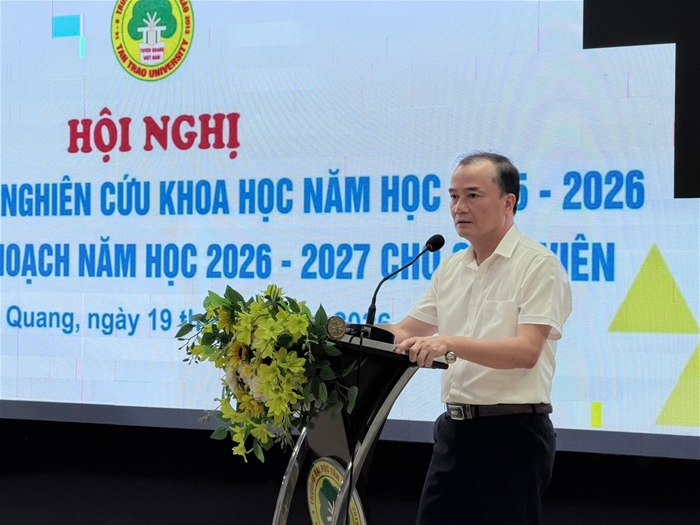 Trường Đại học Tân Trào tổ chức Hội nghị tổng kết công tác nghiên cứu khoa học sinh viên năm học 2025–2026 và triển khai kế hoạch năm học 2026–2027 Trường Đại học Tân Trào tổ chức Hội nghị tổng kết công tác nghiên cứu khoa học sinh viên năm học 2025–2026 và triển khai kế hoạch năm học 2026–2027