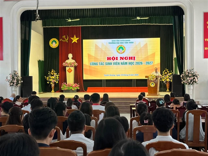 Trường Đại học Tân Trào tổ chức Hội nghị Công tác sinh viên năm học 2026–2027